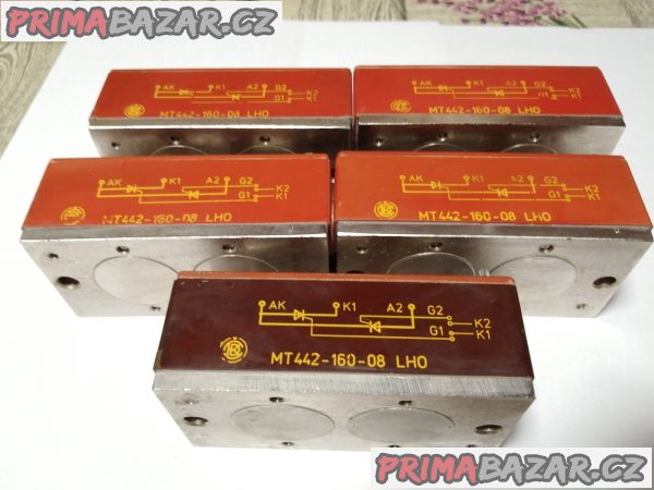 5x Tyristor výkonový, ČKD MT442-160-12 LHO – fotografie 1