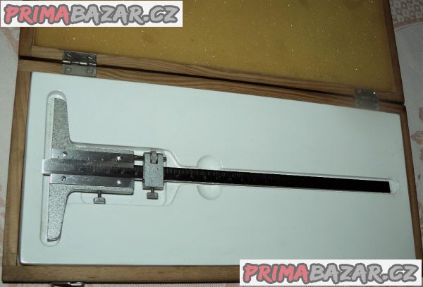 Hloubkoměr 0-200 mm, analogový s jemným stavěním (NĚMECKO)