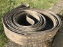 Plochý hnací kožený řemen k řemenici stabilního motoru