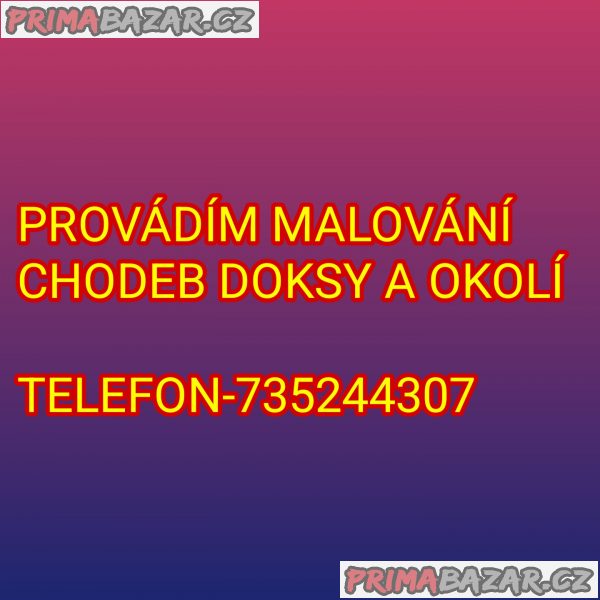 PROVÁDÍM MALOVÁNÍ CHODEB DOKSY A OKOLÍ – fotografie 1
