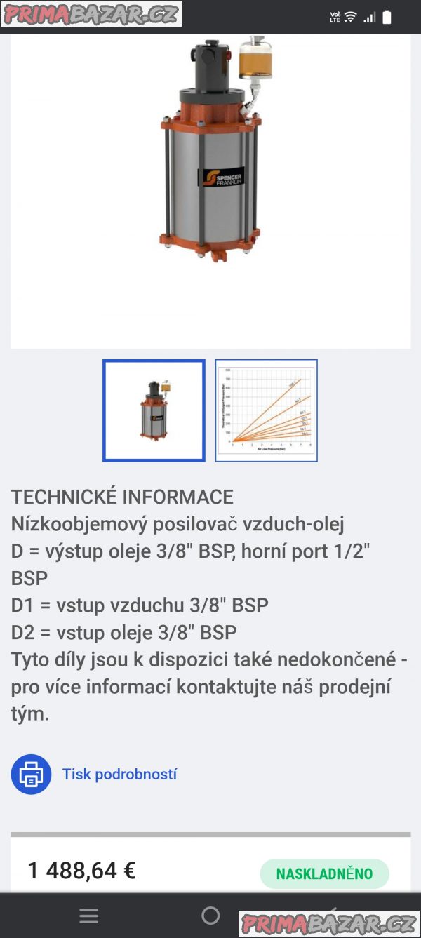 Hydraulický posilovač SPENCER FRANKLIN ŘADA (SF-2620 V) – fotografie 1