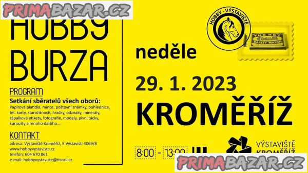 HOBBY setkání sběratelů všech oborů, Výstaviště Kroměříž, neděle 29.1.2023 – fotografie 1