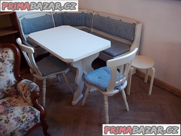Jídelní dřevěný set rustikal Provence - masiv