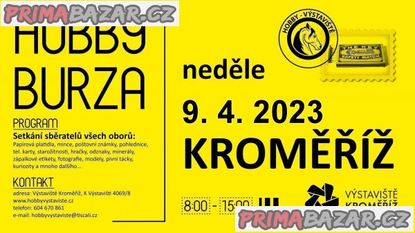 HOBBY setkání sběratelů všech oborů, Výstaviště Kroměříž, neděle 9.4.2023 – fotografie 1