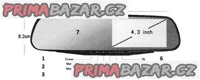 zrcátko s kamerou do auta VEHICLE BLACKBOX DVR – fotografie 3