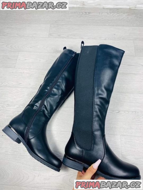 Dámské kozačky 41 obvod lýtka až 48 cm – fotografie 1