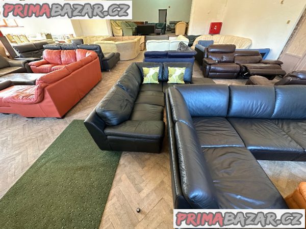 KOŽENÉ SEDACÍ SOUPRAVY a SEDAČKY: www.bazarcentrum.cz – fotografie 3