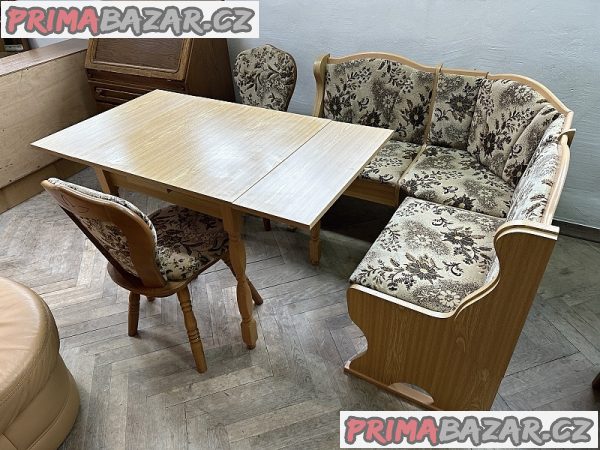297 Jídelní set rohová lavice stůl židle - rustikal – fotografie 2