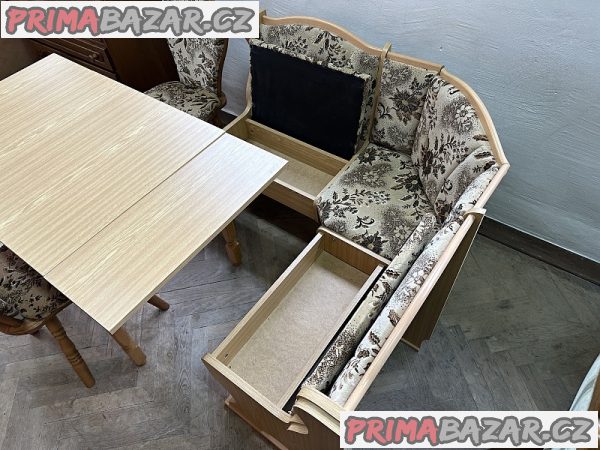297 Jídelní set rohová lavice stůl židle - rustikal – fotografie 3