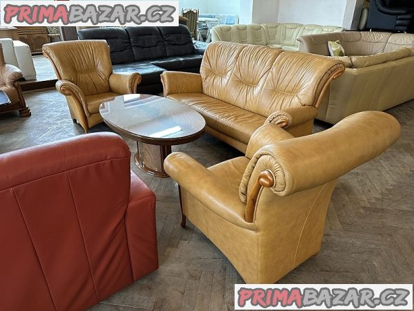 514 Luxusní designová kožená sedací souprava 1+1+3 – fotografie 2