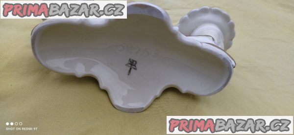 Porcelánový dvouramenný svícen – fotografie 3