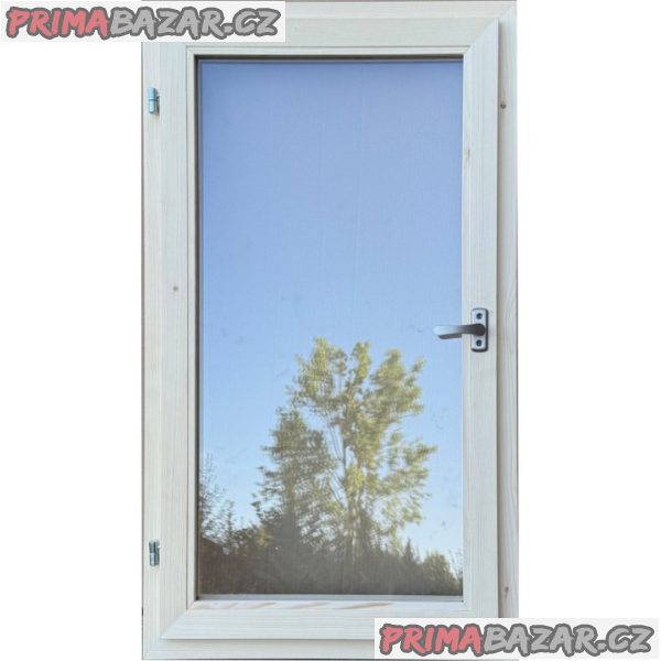 Okno 60/70 cm 60x70 masiv smrk, levé – fotografie 1