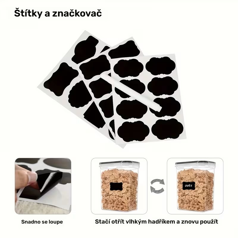 NOVÉ Plastové vzduchotěsné dózy - 12 ks – fotografie 3