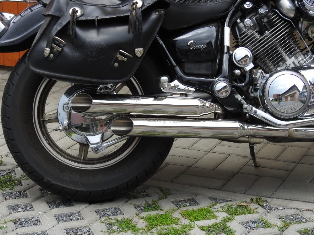 Yamaha Virago Nové Nerezové Laděné Výfuky Thundering Eagle – fotografie 1