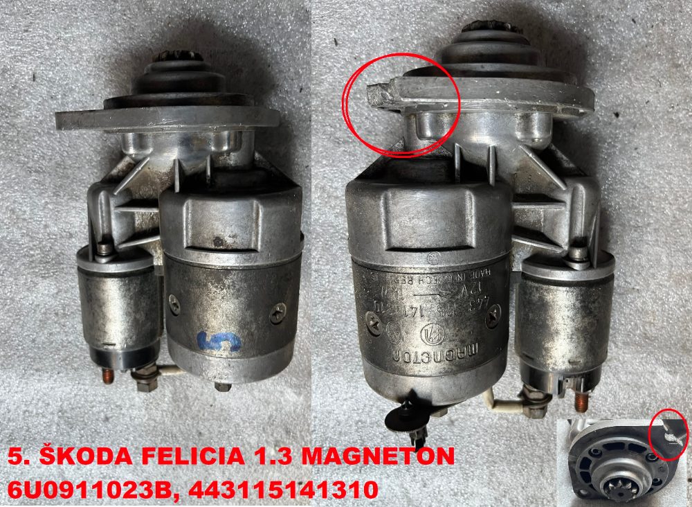 Startéry Škoda FAVORIT, FELICIA 1.3 + 1.6 – fotografie 4